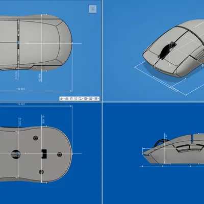 ZS-VML, Chuột Không Dây Đối Xứng In 3D Cảm Hứng Razer Viper Mini Cho G305