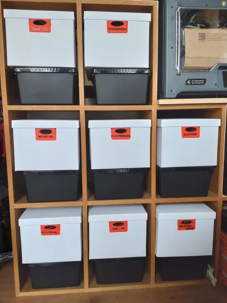 Cái Kẹp Nhãn và Tay Cầm Cho Hộp Ikea Tjena - Image 1