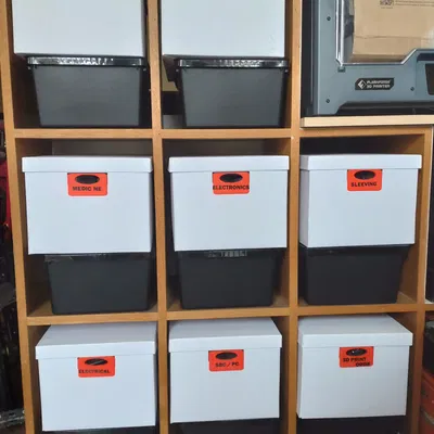 Cái Kẹp Nhãn và Tay Cầm Cho Hộp Ikea Tjena