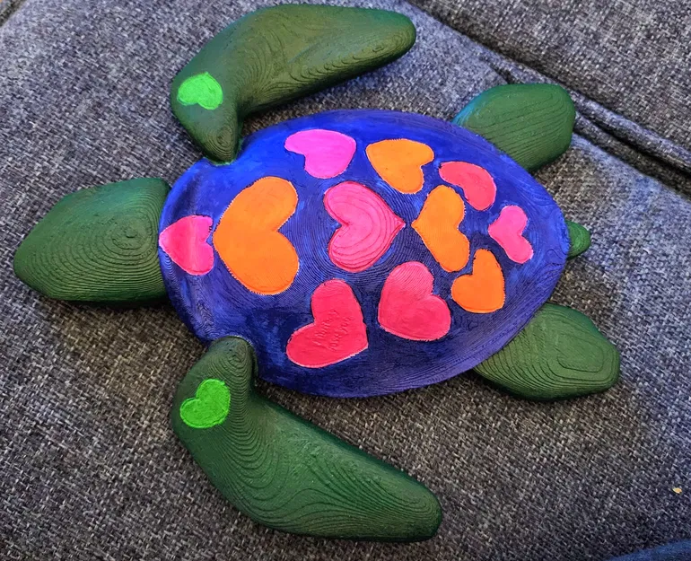 Trang trí tường hình rùa biển, trái tim, mai rùa, Valentine - Image 3