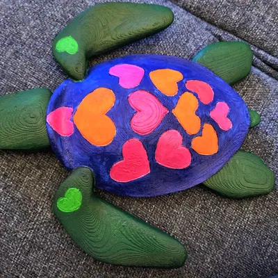 Trang trí tường hình rùa biển, trái tim, mai rùa, Valentine