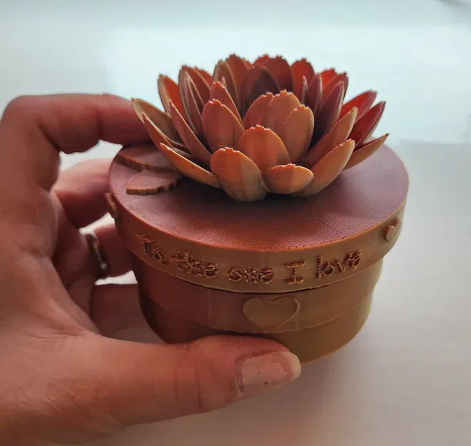 Hộp quà Valentine, hộp hoa hồng đựng trang sức - Image 1