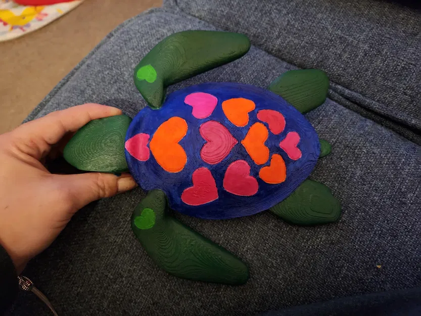 Trang trí tường hình rùa biển, trái tim, mai rùa, Valentine - Image 6