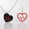 Bông tai mặt dây chuyền nhịp tim - Thumbnail 1