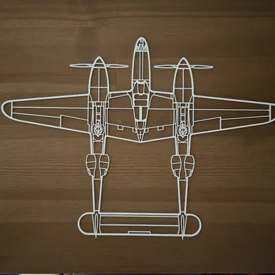 Tranh Treo Tường Máy Bay P38 Lightning