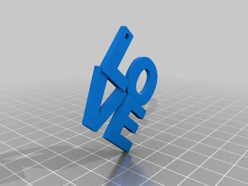 Móc khóa mặt dây chuyền hoa tai chữ tình vuông - Image 2