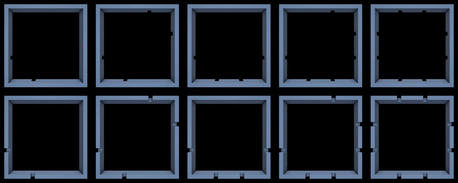 Hệ thống kệ vuông treo tường - tùy chỉnh số lượng kệ - Image 1