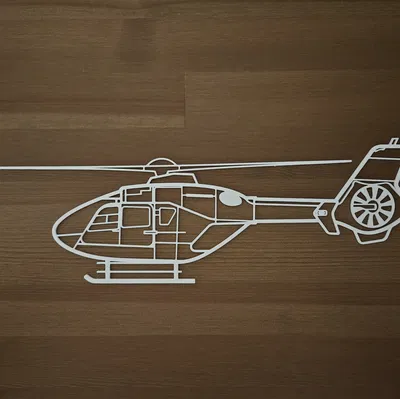 Tranh Tường Máy Bay Trực Thăng Eurocopter EC135 (Airbus H135)