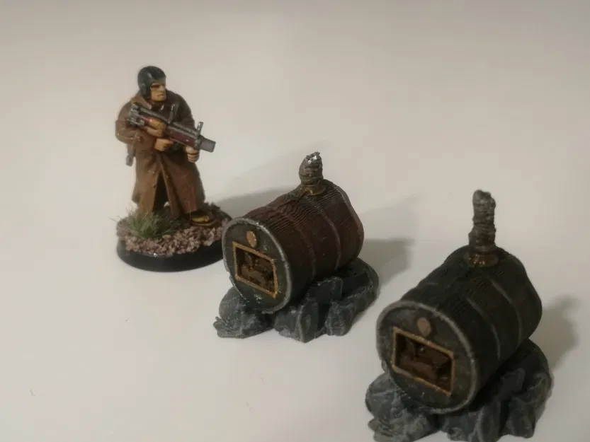 Bếp Lò Thùng (Barrel Stove) Cho Game Miniature - Image 2