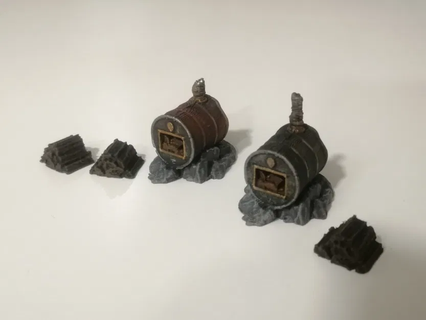 Bếp Lò Thùng (Barrel Stove) Cho Game Miniature - Image 3