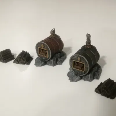 Bếp Lò Thùng (Barrel Stove) Cho Game Miniature