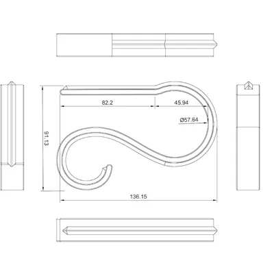 Móc Treo Túi Hình Cong CURVE