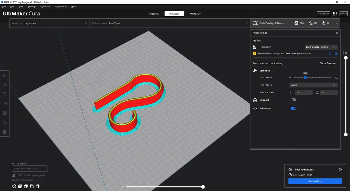 Móc Treo Túi Hình Cong CURVE - Image 4