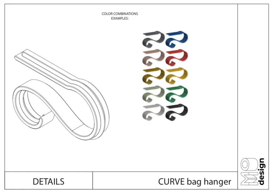 Móc Treo Túi Hình Cong CURVE - Image 8