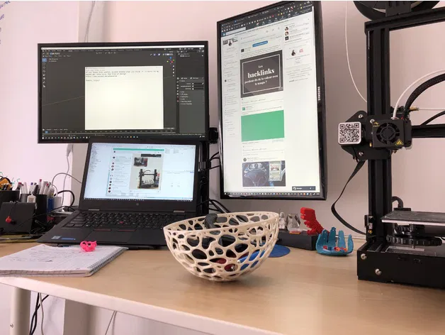 Chậu trang trí hình bán cầu Voronoi - Image 1