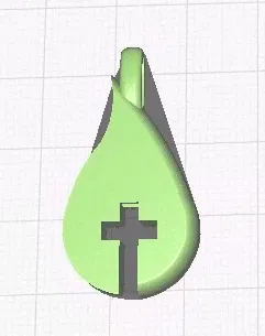 Mặt Dây Chuyền Nước & Chữ Thập - Image 2