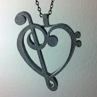 Mặt Dây Chuyền Trái Tim Âm Nhạc