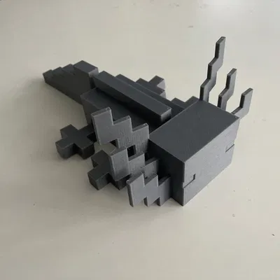 Axolotl Uốn Dẻo Phong Cách Minecraft