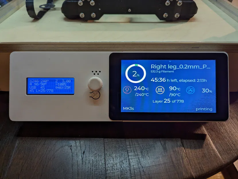 Bảng điều khiển lồng máy Prusa mk3/s/+ với màn hình cảm ứng LCD 7" - Image 2