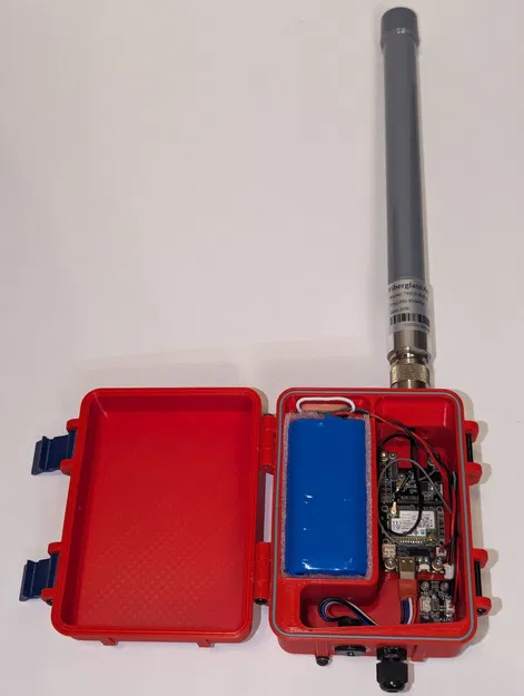 Vỏ chống chịu thời tiết cho Meshtastic RAK19007/RAK19003 + GPS + 4x pin 18650 - Image 2