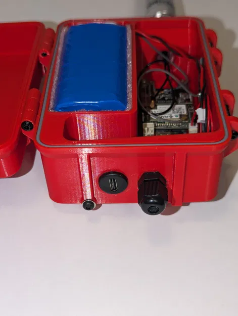 Vỏ chống chịu thời tiết cho Meshtastic RAK19007/RAK19003 + GPS + 4x pin 18650 - Image 9