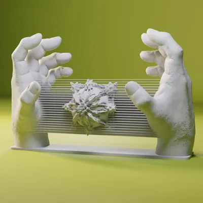 M'Hand'elbulb - Mô Hình 3D Độc Đáo