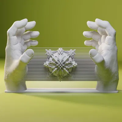 M'Hand'elbulb - Mô Hình 3D Độc Đáo