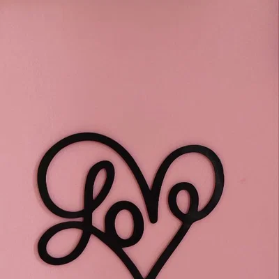 Trang Trí Tường 2D Hình Trái Tim Tình Yêu