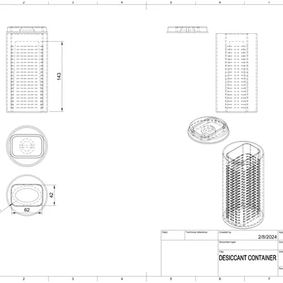 Hộp Chứa Chất Hút Ẩm Kín