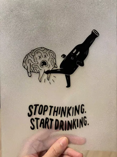 Móc Tủ Lạnh "Ngưng Nghĩ Uống Đi" - Image 1