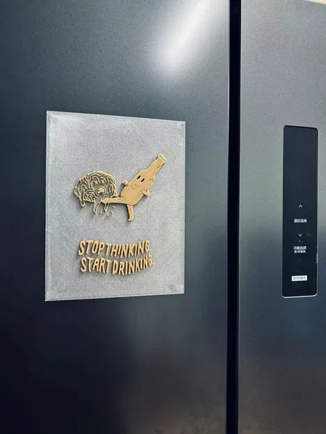 Móc Tủ Lạnh "Ngưng Nghĩ Uống Đi" - Image 3