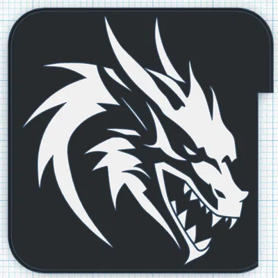 Cover QR-Code Ender 3 với khe CR-Touch & Logo Rồng