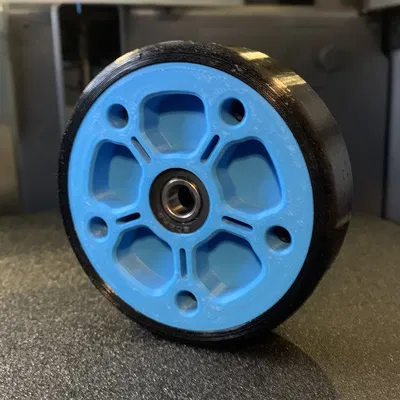 Bánh Xe Vòng Bi Kép 80mm Có Lốp TPU