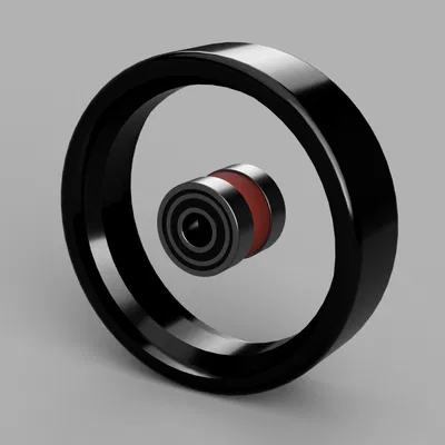 Bánh Xe Vòng Bi Kép 80mm Có Lốp TPU