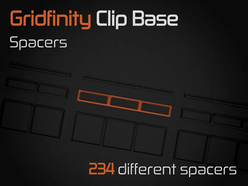 Miếng đệm Gridfinity Clip Base - Chừa khoảng trống - Image 1