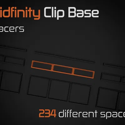 Miếng đệm Gridfinity Clip Base - Chừa khoảng trống