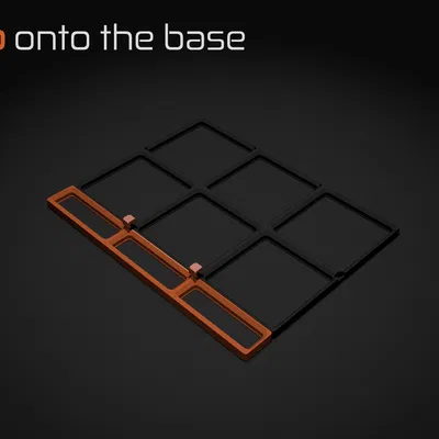 Miếng đệm Gridfinity Clip Base - Chừa khoảng trống