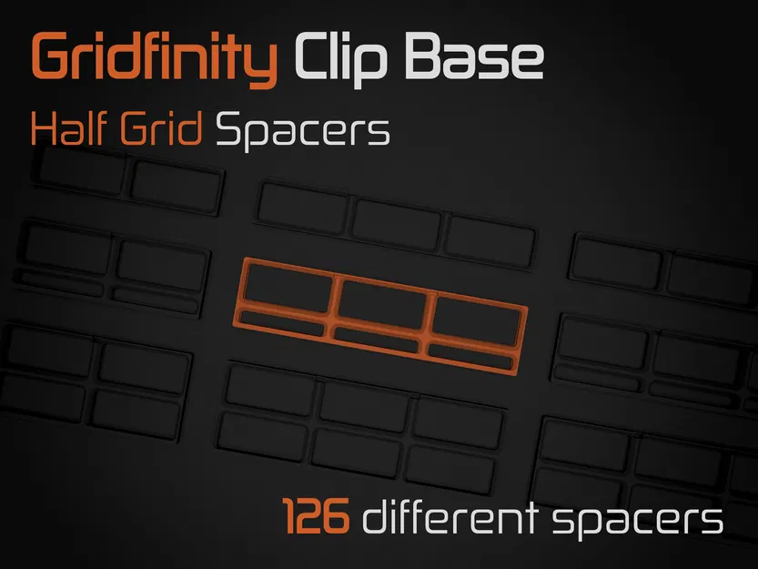 Gridfinity Clip Base - Miếng Độn Nửa Ô Lưới - Image 1