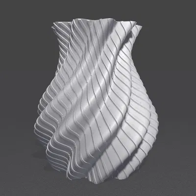 Chậu Hoa Hình Khối U Xoắn