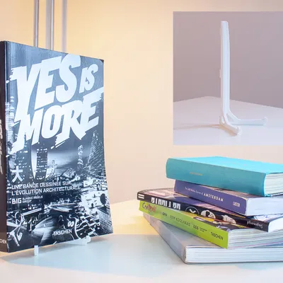 Chân đế trưng bày sách và hình ảnh có bản lề (in liền một khối)