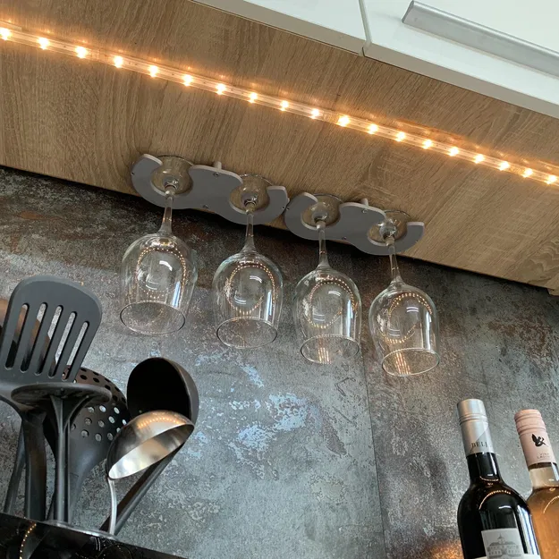 Giá đỡ ly rượu vang "Double Ds" đặt cạnh nhau - Image 4