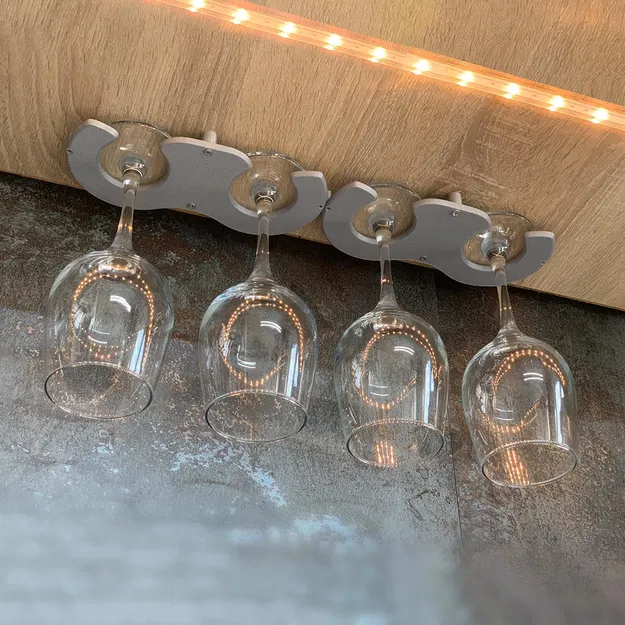 Giá đỡ ly rượu vang "Double Ds" đặt cạnh nhau - Image 5