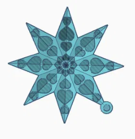 Móc Trang Trí Bông Tuyết Hình Trái Tim - Image 1