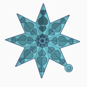 Móc Trang Trí Bông Tuyết Hình Trái Tim