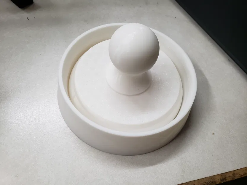 Khuôn ép burger có ren & Tay cầm kèm vít - Image 3