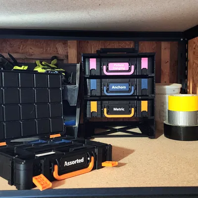 Hệ thống lưu trữ đa hộp mô-đun xếp chồng Gridfinity [Tham số]