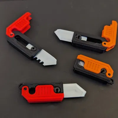 Dao Gấp Fidget Đồ Chơi - In 3D Nguyên Bản - Bản Thường & Móc Khóa