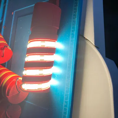 Mô hình SpiralLight: Ống Đèn LED Hỗ Trợ Pin 18650