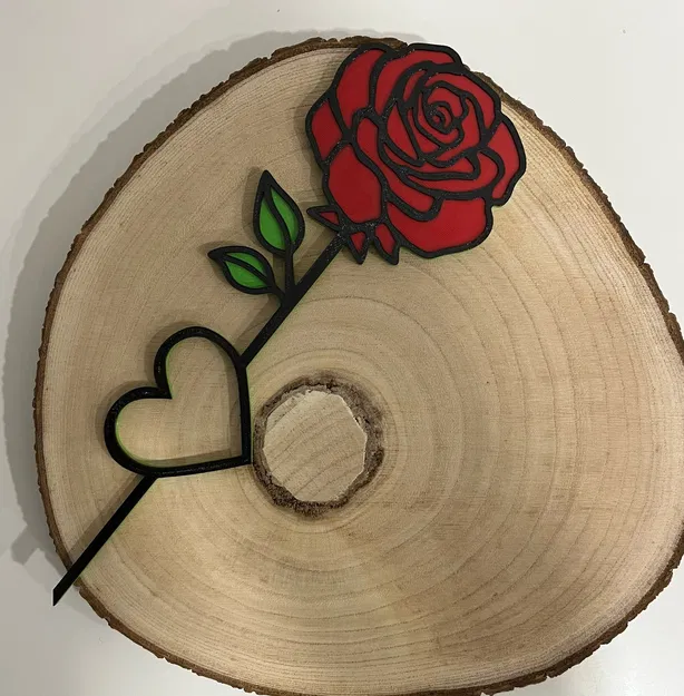 Hoa Hồng Valentine Đính Kèm Trái Tim - Đa Sắc - Image 1