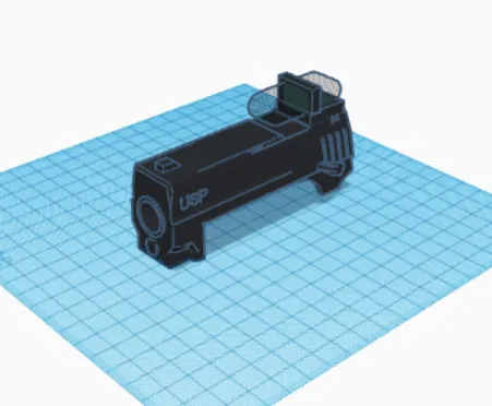 Phần Thân Súng Lục Nerf Jolt USP Giả Lập Kèm Kính Ngắm Reflex - Image 1